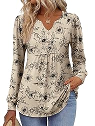Zeagoo Long Sleeve Summer Tops for Women Floral