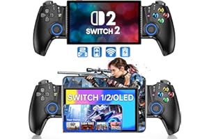 NINJAPLUSOX Switch Controller Compatible with Switch 2/Switch/OLED/Android/iPhone, Wireless Switch Controller One-Piece Joypad with Hall Effect Joysticks/Hall Triggers Support Xbox Cloud, Steam Link, GeForce Now