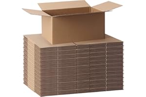 CRUGLA 40 Packs 8x6x4 Shipping Box Kraft Cardboard Corrugated Boxes Mailers Bulk for Packaging