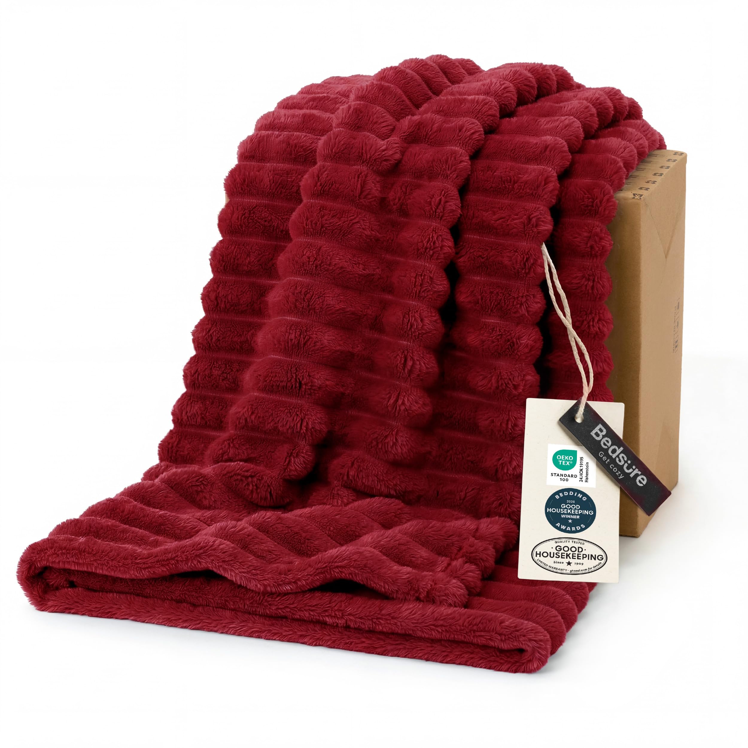 Bedsure GentleSoft Scarlet Sage Twin Blanket for Bed - Cozy Soft Blankets for Women, Cute Large Throws for Girls, 66x90 Inches Image