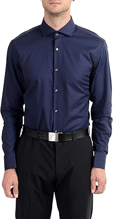 hugo boss navy blue shirt