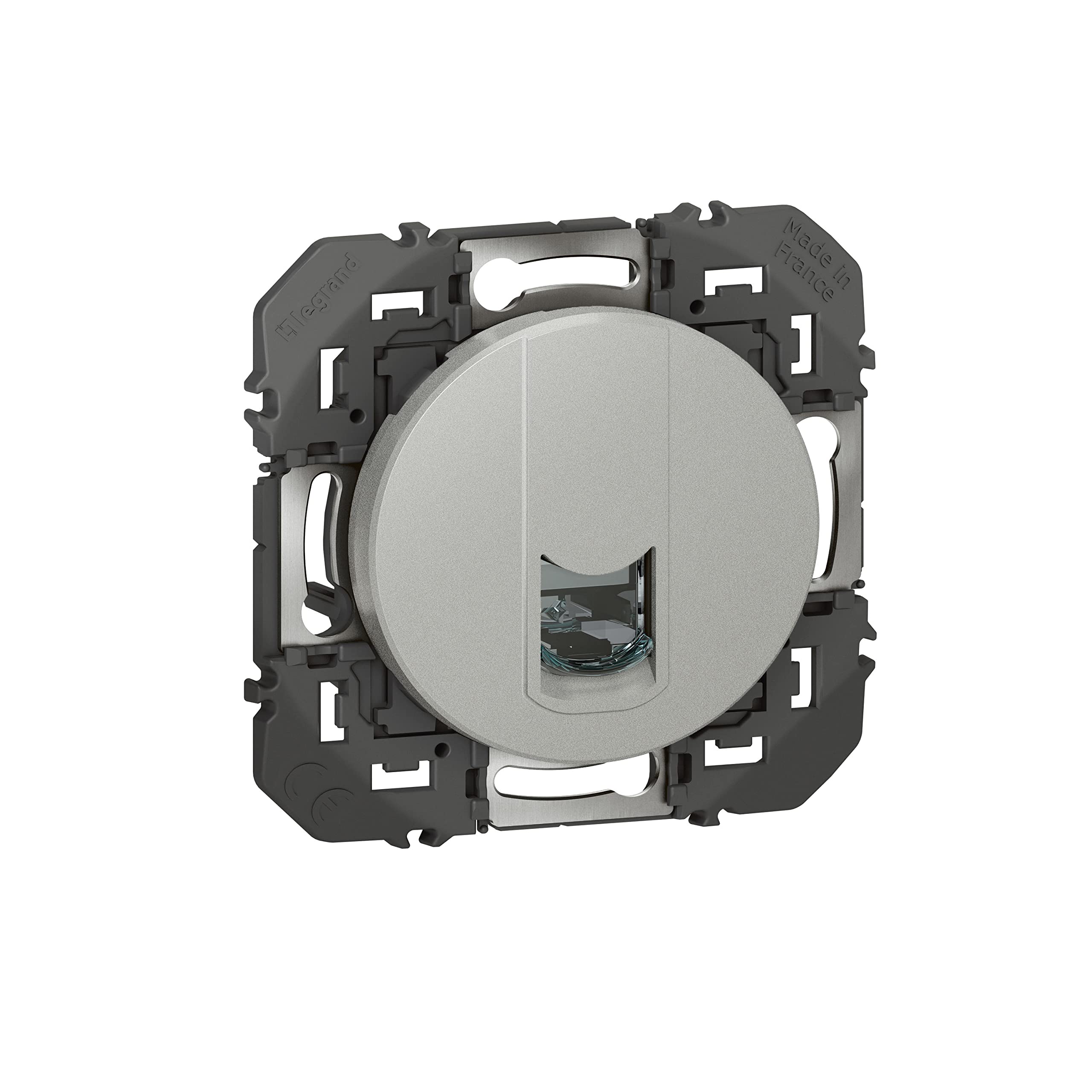 Legrand - Shielded RJ45 cat6 STP Dooxie Socket with Aluminium Finish - Blister Pack