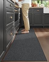 COLOR&GEOMETRY Kitchen Rug 43x120cm Non Slip Grey Washable Runner view 3