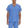 Landau Essentials Relaxed Fit 5-Pocket V-Neck Scrub Top for Men 7489