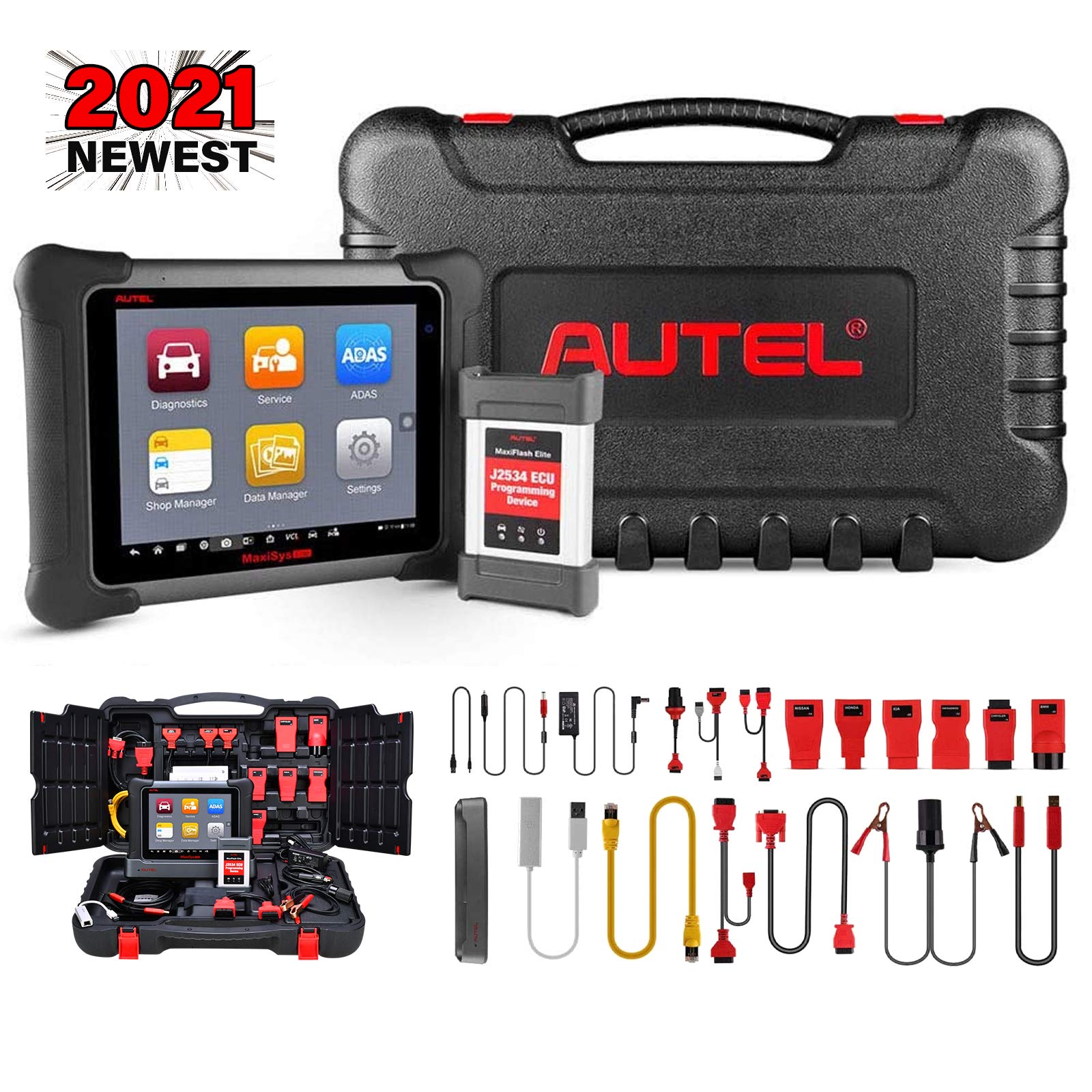 [2021] Autel Maxisys Elite Automotive Diagnostic Scanner Upgraded Ver. of MK908P Scan Tool with J253