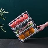 Diskary Fridge Organizers, Stackable Kitchen Organizers and Storage, Fridge Organizers and Storage, Reusable Food Containersi