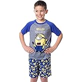 Despicable Me Boys' Minions Bello? Raglan Sleep Pajama Set Shorts Shirt