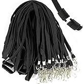 Ollain 25 Pack Breakaway Lanyard with J-Hook Bulk Flat Lanyards for Name tag ID Badges
