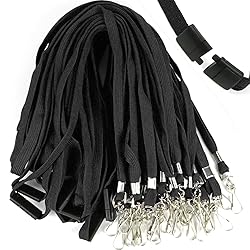 Ollain 25 Pack Breakaway Lanyard with J-Hook Bulk