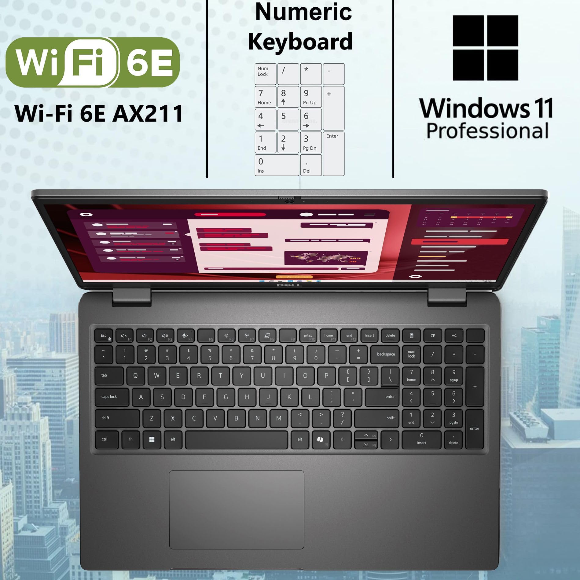 Dell Latitude 3550 Laptop Computer for Business and Work, 13th Gen Intel 10-Core i5-1335U (Beat i7-1255U), 32GB DDR5 RAM, 1TB PCIe SSD, 15.6