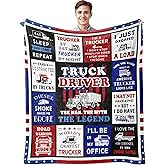 Muxuten Gifts for Truck Drivers, Truck Driver Gifts for Men Blanket 60"x50", Cool Trucker Gifts, Truck Lovers Gift Ideas, Truck Driver Birthday Appreciation Gifts, Best Truckers Ever, Trucker Dad Gift