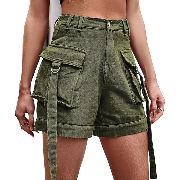 Amazon.com: Womens Cargo Shorts High Waisted Wide Leg Shorts