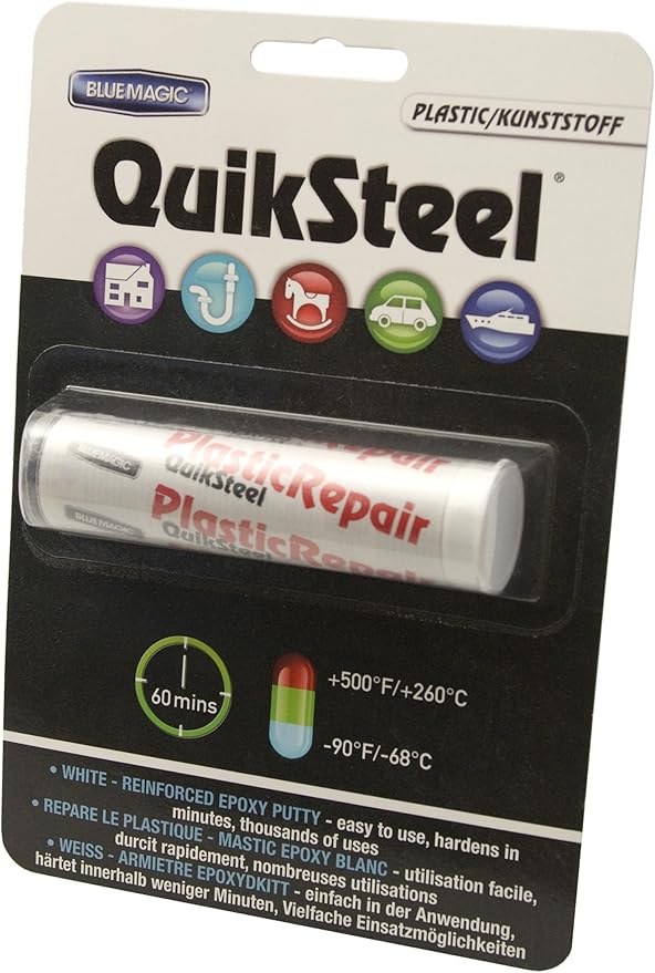 QuikSteel 16502 Plastic Repair Epoxy Putty, 2 Oz Amazon.co.uk DIY & Tools