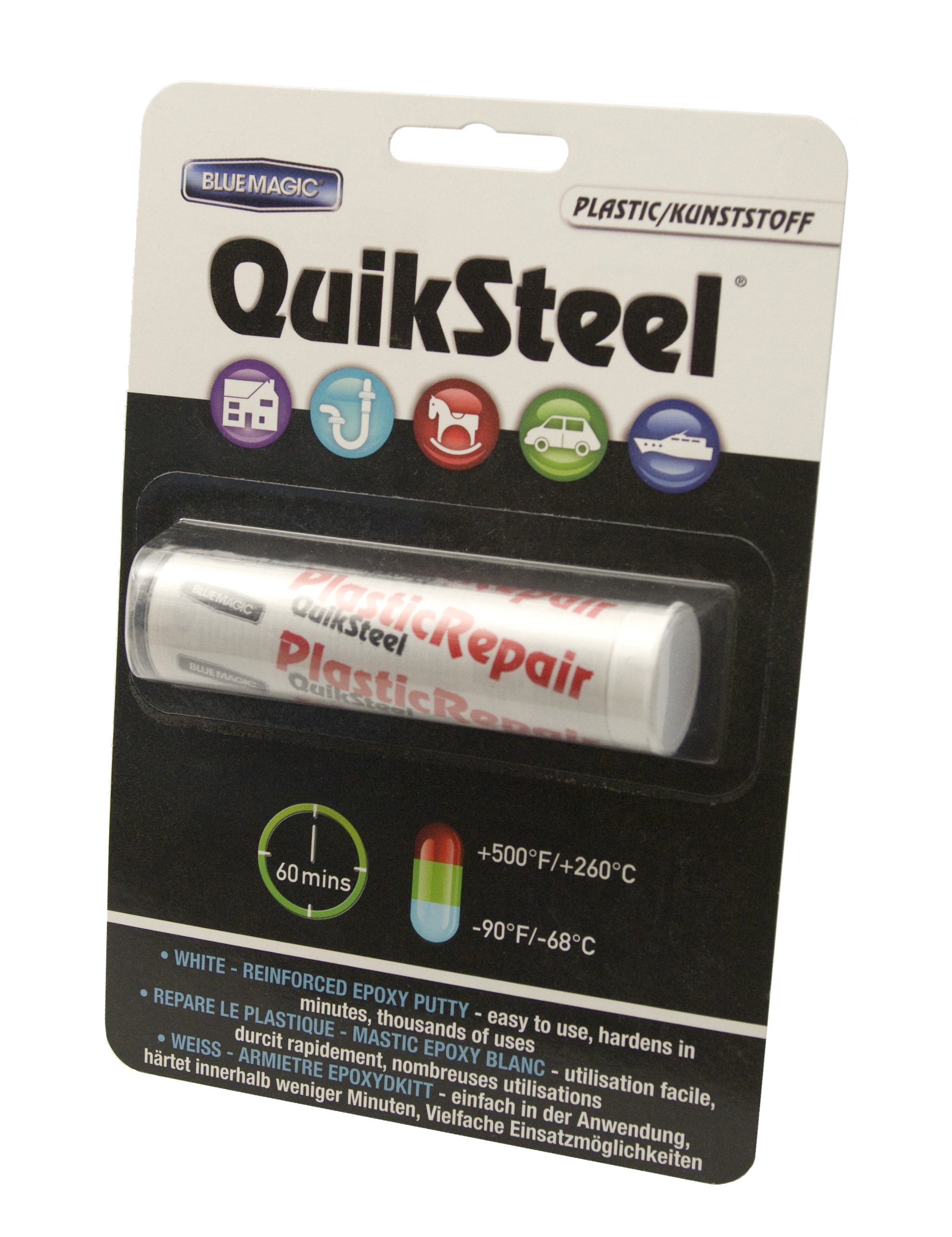 QuikSteel 16502 Plastic Repair Epoxy Putty, 2 Oz