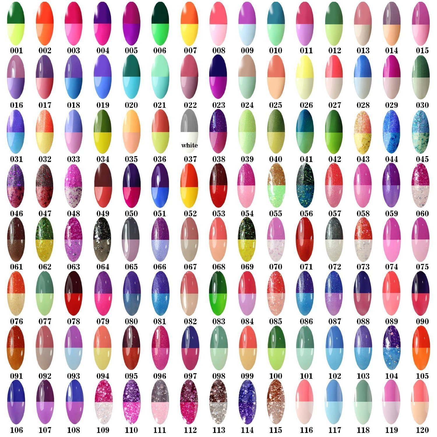Amazon Gellen Temperature Color Changing Soak Off Gel Nail Polish 10ml Black Bottle 205Pcs 
