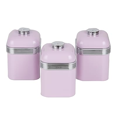 Buy Retro Pink Storage Canisters Set of at Ubuy Bahrain