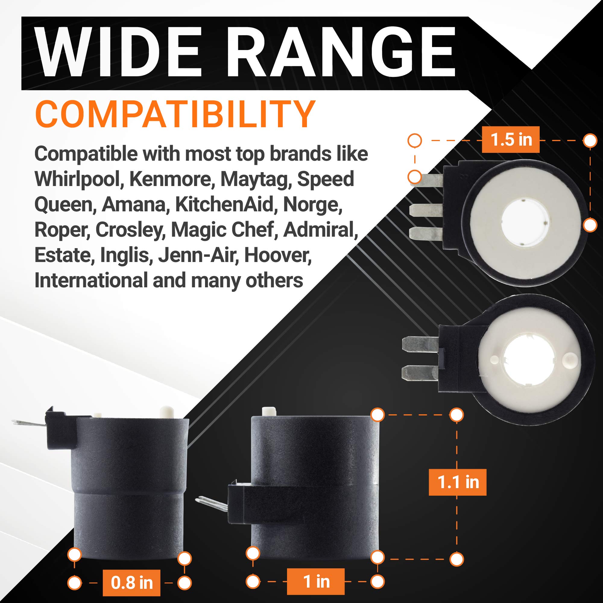 BlueStars 279834 Dryer Gas Valve Ignition Solenoid Coil Kit - Compatible with Whirlpool Kenmore Maytag Dryers - Replaces AP3094251 PS334310 12001349 694540 694539 306105 306106