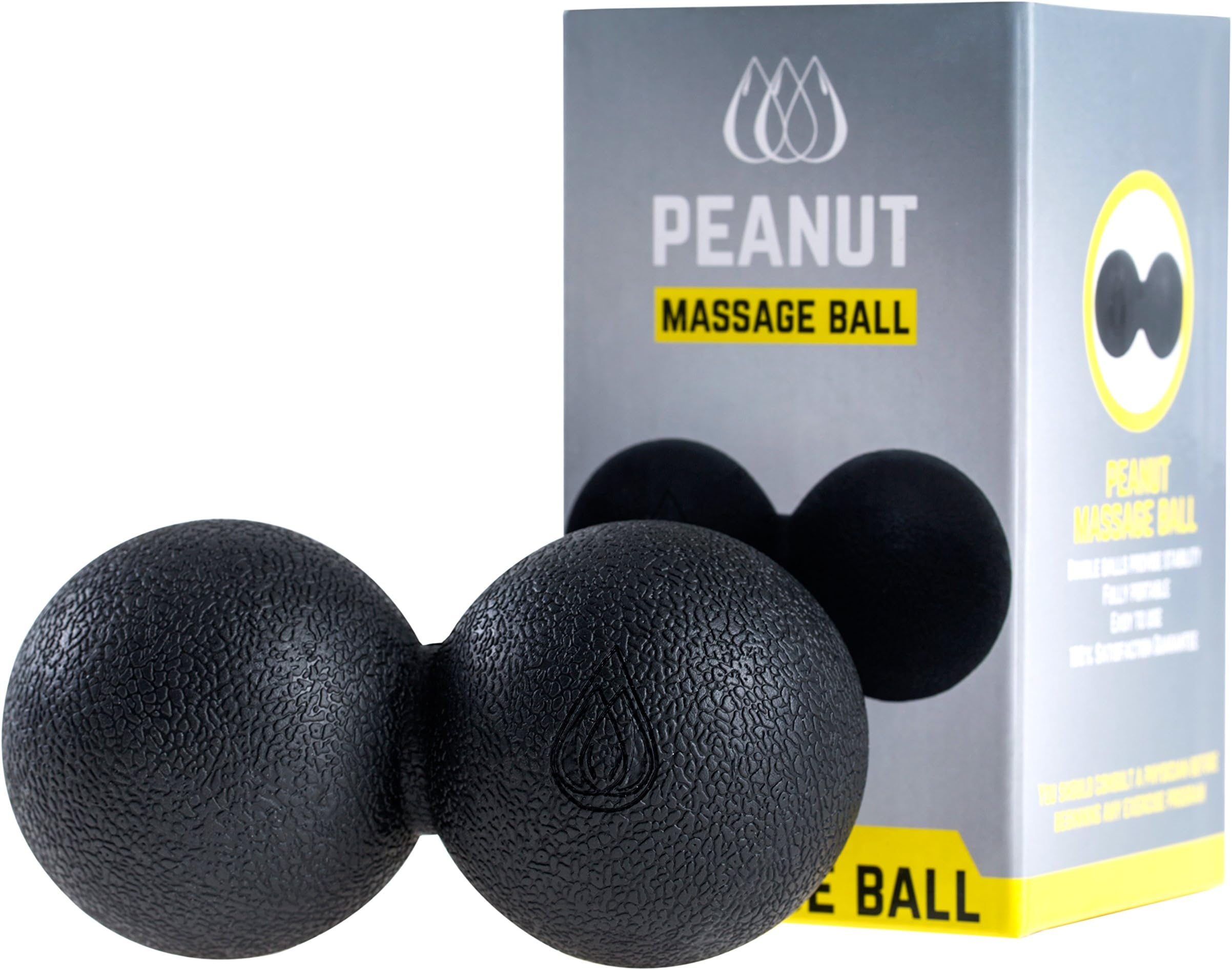 TeamSoda Double Lacrosse, Peanut Spine Massage Ball. Use for Trigger Point Deep Tissue Massage