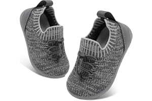 FEETCITY Baby Shoes Boys Girls First Walking Shoes Lightweight Infant Sneakers Slip On Shoe