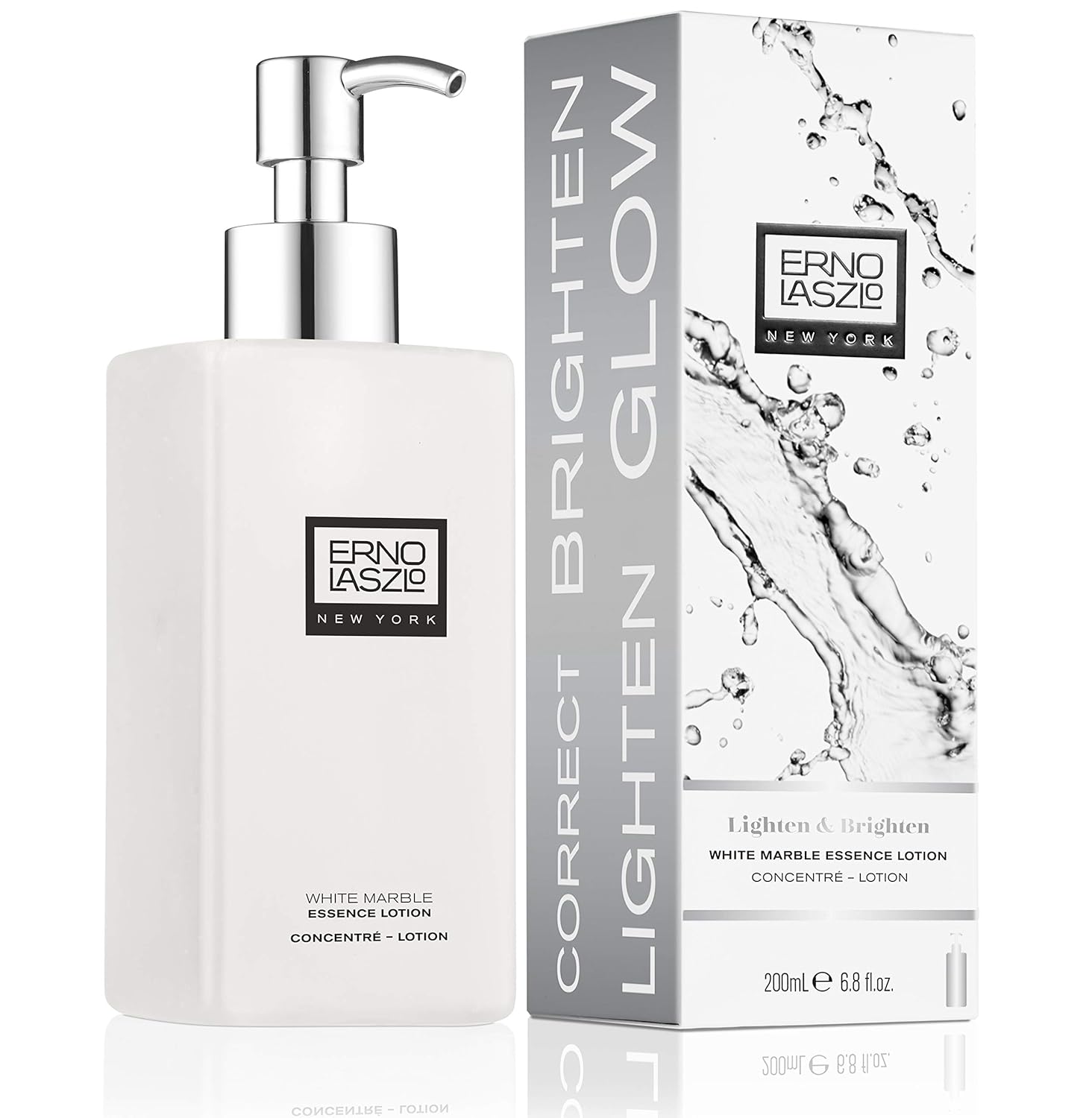 Amazon Com Erno Laszlo Lighten And Brighten White Marble Essence Lotion 6 8 Fl Oz Premium Beauty