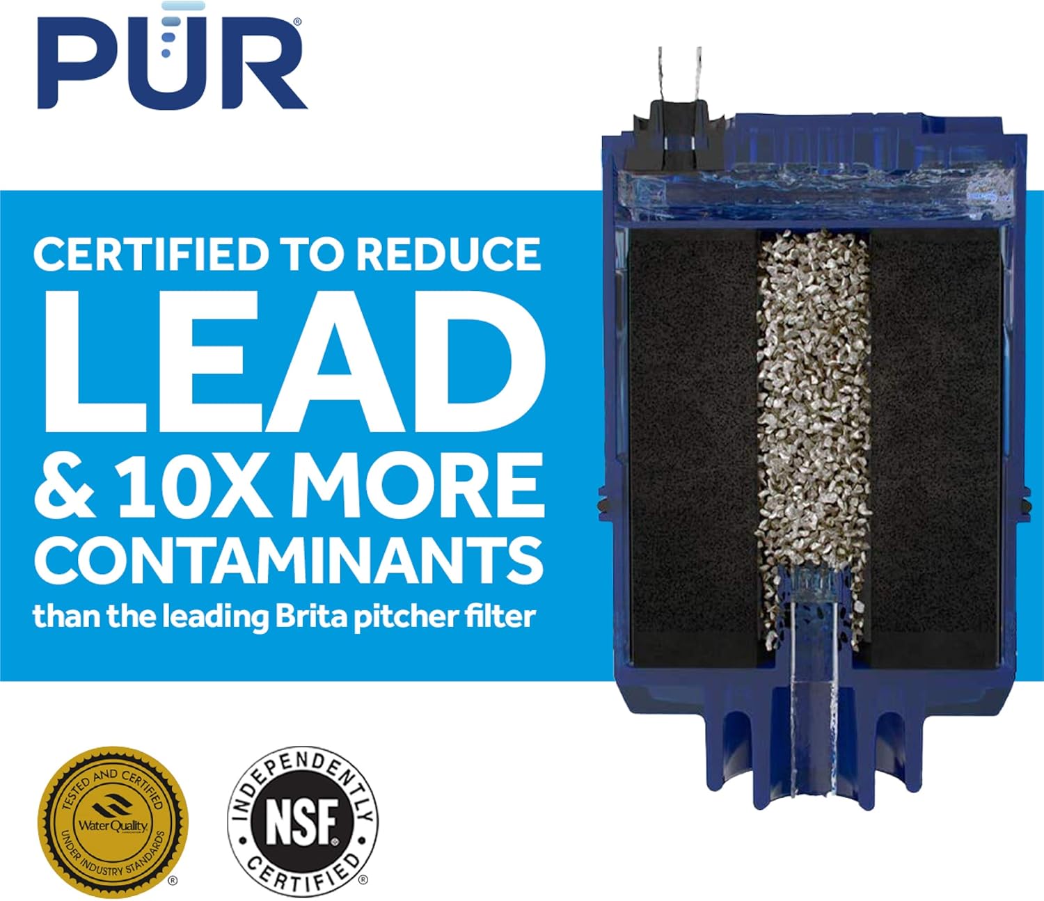 PUR FM-3700 Advanced Faucet Water Filter, Chrome & RF9999 MineralClear Faucet Water Filter Replacement for Filtration Systems, 6 Pack, 6 Count - - 