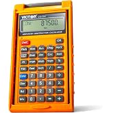 Victor C6000 Advanced Construction Calculator with Protective Case Displays in Fractional or Dimensional Forms Perfect for Carpenters, Renovators,Builders, Contractors, Estimators