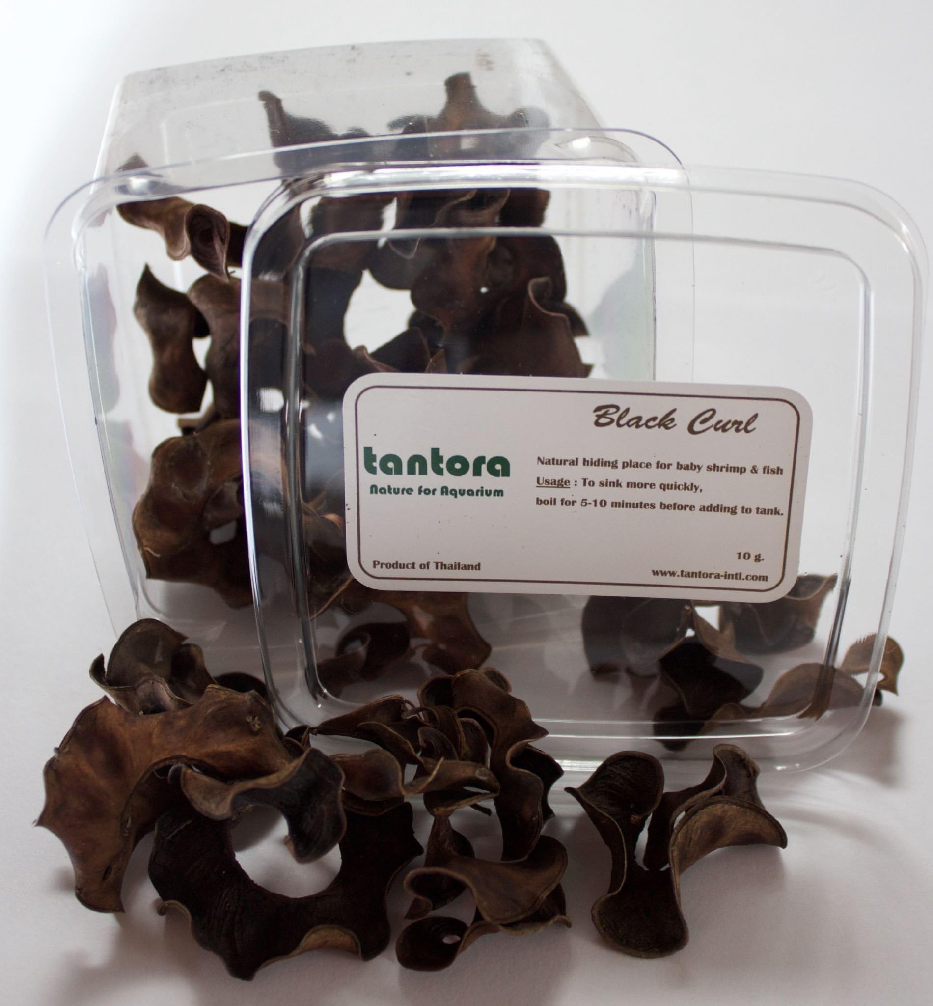15 x BLACK CURLS - complete digestion vegetable feed in leaf form for cherry crystal tiger dwarf shrimp - reduce pH of tap water in aquarium