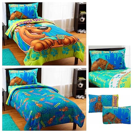 Scooby Doo 4 Piece Bed In A Bag Twin Bedding Set Reversible