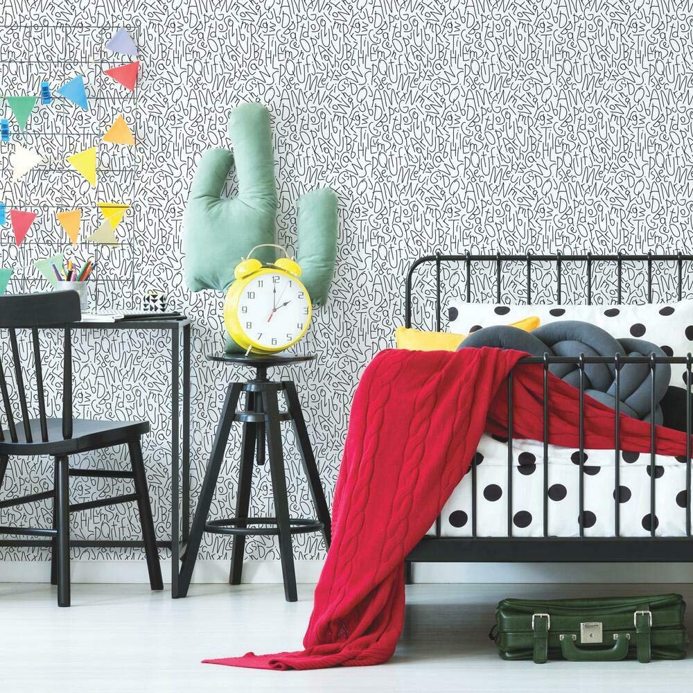 RoomMates Alphabet Jumble Peel and Stick Wallpaper