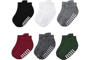 jealkip Baby and Toddler Socks,Soft Cotton Non-Slip Ankle Socks for New Born,Boys and Girls