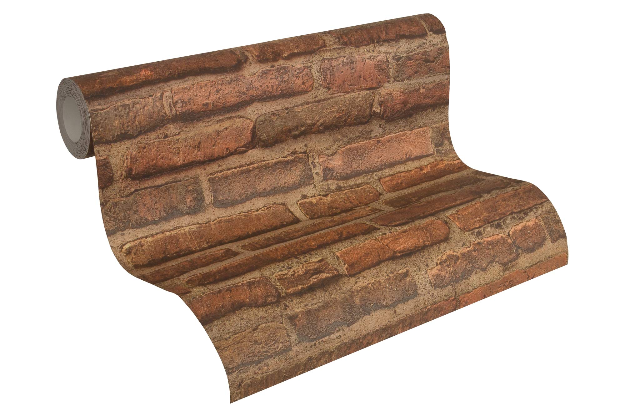 A.S. Creation 30747-1 "Decoworld 2 Realistic Brick Design" Wallpaper - Red/Beige