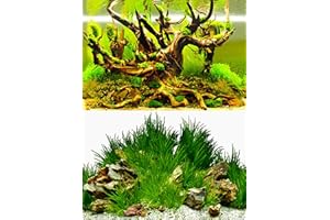 ELEBOX Aquarium Poster, Fish Tank Background Poster Thicken PVC Static Cling Backdrop Decorative Paper 16"x 40"
