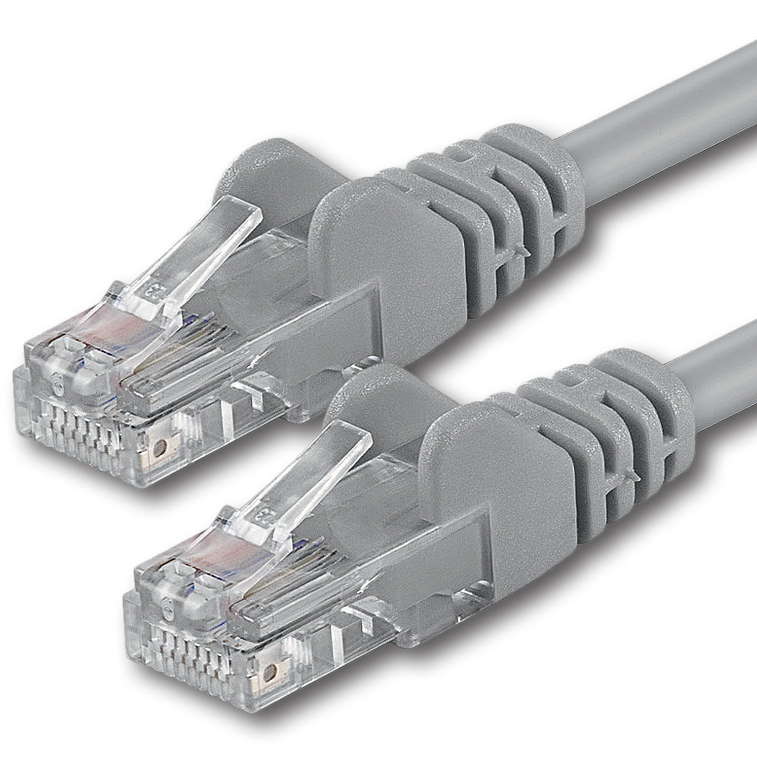 1aTTack.de 7.5m - gray - 1 piece - CAT.6 CAT6 Ethernet LAN network cable 1000 Mbit/s patch cable