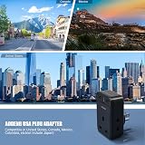 Aodeng UK to US Travel Adapter 6 in 1 with 2 USB Ports Type C Shaver UK plug view 7