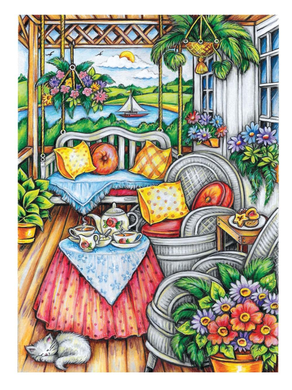 Creative Haven Afternoon Tea Coloring Book (Adult Coloring Books: Food & Drink)