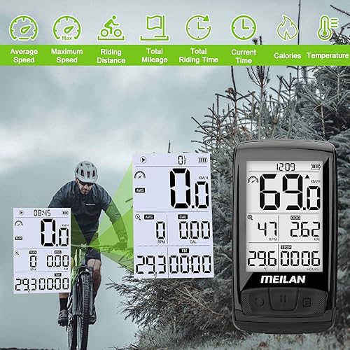 MEILAN M4 Wireless Bike Computer, ANT+ Bicycle Speedometer