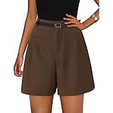 PRETTYGARDEN Shorts for Women Dressy 2026 Summer Elastic High Waisted Wide Leg Business Casual Work Shorts with Pockets