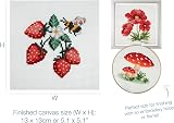 Trimits 3PK Cross Stitch Kits Beginners Embroidery 13x13cm Toadstool view 4