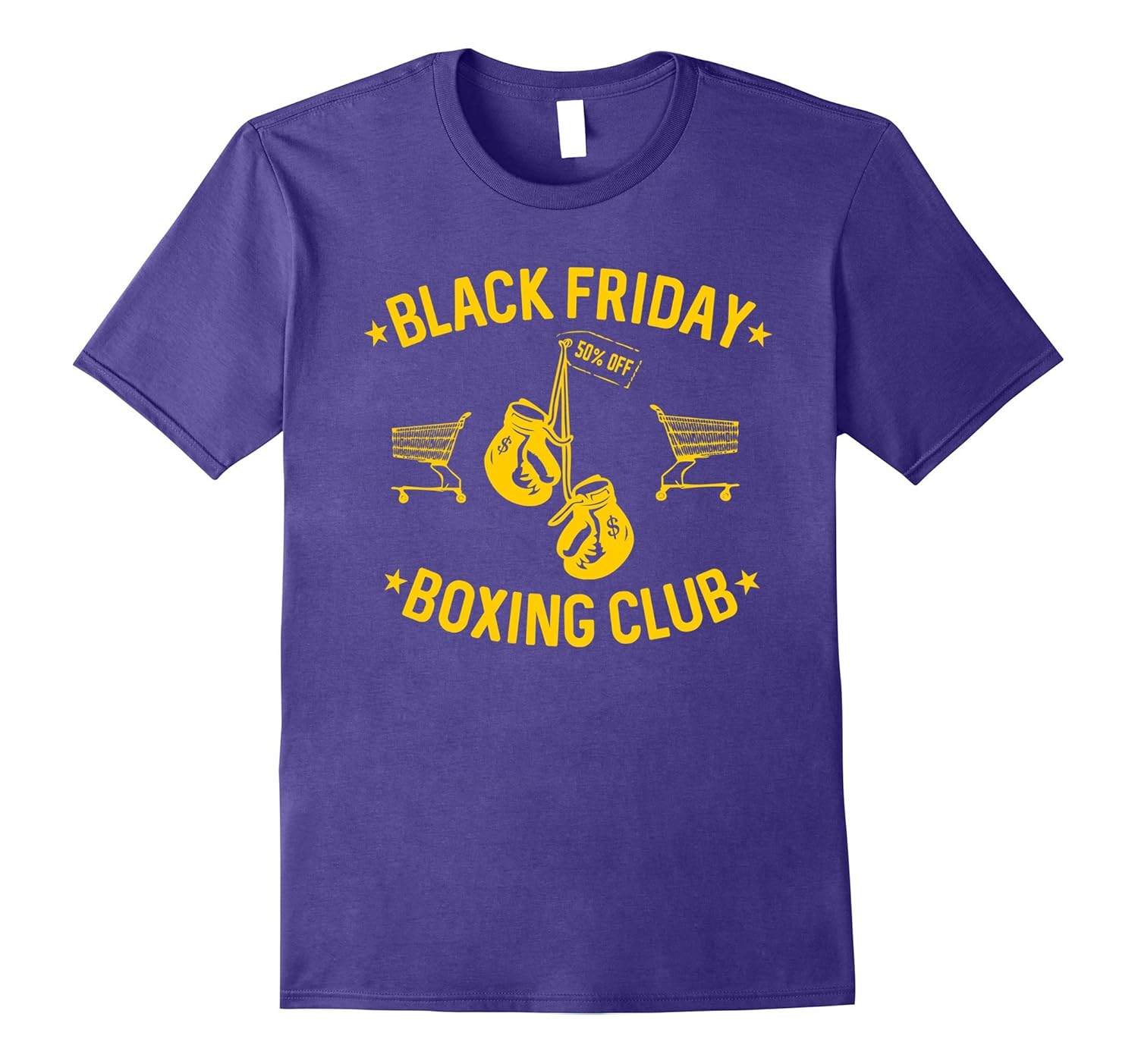 Black Friday Boxing Club Funny Holiday Gift Shopping T-Shirt-ANZ