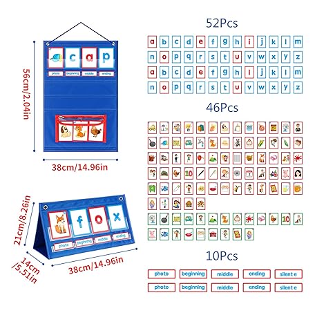 Mua CVC Word Builder Desktop Pocket Chart Tent Cards Set Phonics Games ...