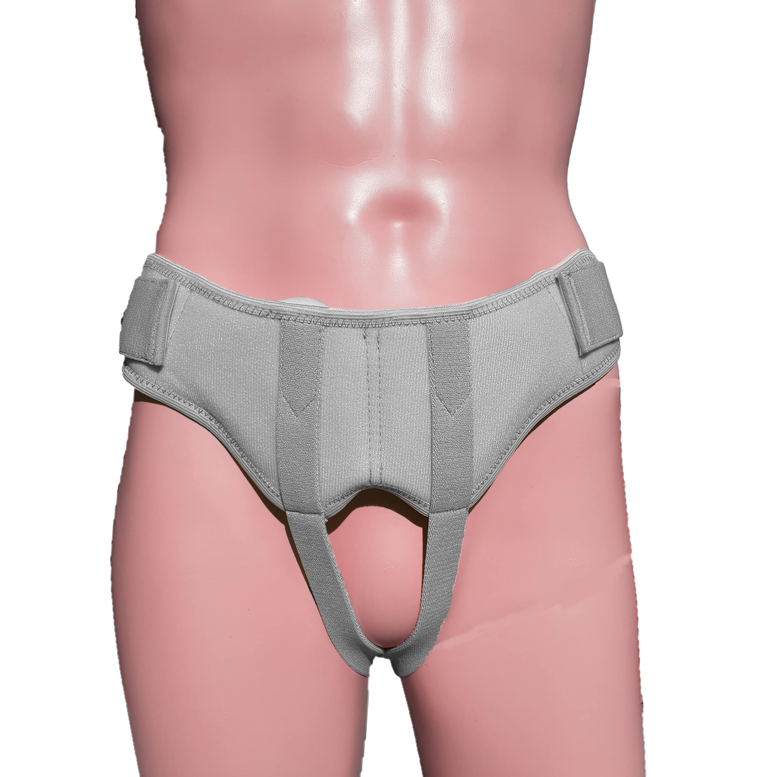 Professionally Designed Adjustable Hernia Belt Support Compression Truss Brace Reducible Inguinal Abdominal Relief with Advance Removable Pads - Post & Pre Surgery Hernia Belt by SC (S, Grey)