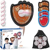 HYES Toss and Catch Ball Game, Outdoor Toys for Kids, Beach Pool Yard Games for Teens & Family, Toddler Baseball Glove Birthday Gifts for 3 4 5 6 7 8+ Year Old Boys & Girls (4 Paddles & 6 Balls)