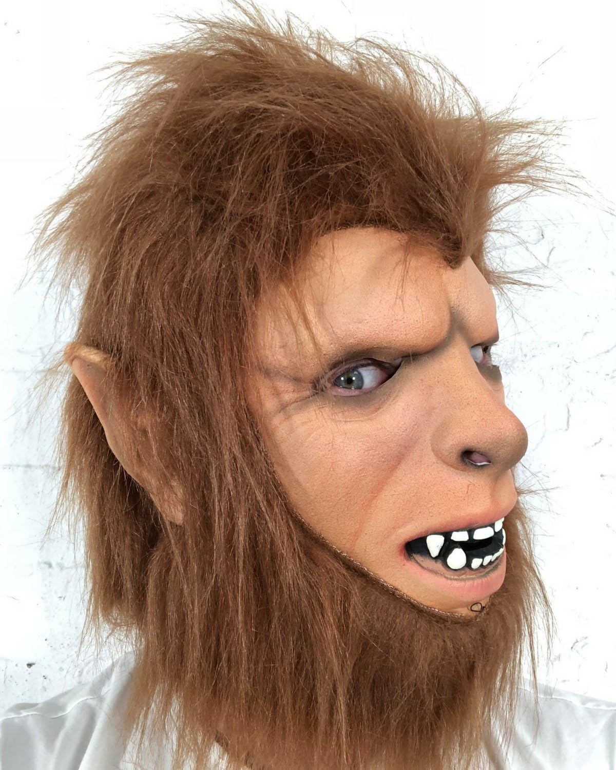 Rubber Johnnies High School Wolf Man, Teen Werewolf Mask,, Adult, One Size, Brown Fur