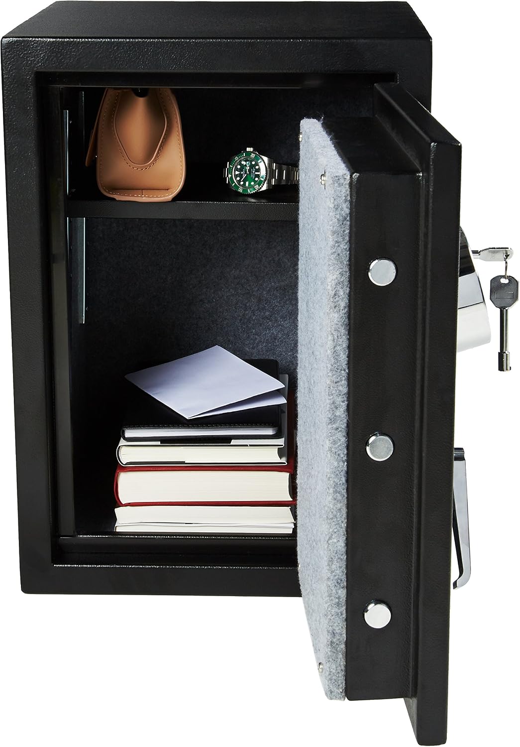 Amazon Basics Fire Resistant Security Safe with Programmable Electronic Keypad, 35 L, Black, 36 cm W x 35 cm D x 50 cm H - Image 3
