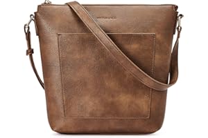 WESTBRONCO Crossbody Purses for Women Medium Shoulder Bag Vegan Leather Handbags with Guitar Strap