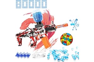 JFGG Electric Gel Ball Blaster Toys Splatter Ball Blaster with 80000+ Water Beads, Eco-Friendly Automatic Outdoor Games Toys for Activities Team, Boys and Girls Adult Birthday Gifts Ages 12+ (Light Red)