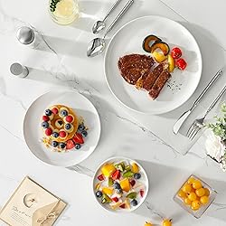 MALACASA Plates and Bowls Sets, 18 Pieces Modern