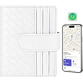Smart Women Wallet with Find My, Wallet Tracker, RFID Blocking Bifold Credit Card Holder, Left-Behind Alerts, Play Sound, Anti-Loss, Wireless Rechargeable, Works with iPhone, iPad, Mac, White