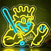 Baseball Neon Sign for Wall Decor Baseball Team Dimmable Led Neon Sign for Man Cave Bedroom Sport Club Garage Party Bedroom Dorm Birthday Gift for Fans Size 12.5 * 14 In(ZYLD302)