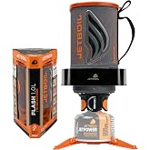 Jetboil Flash 1.0L Fast Boil Stove System with WindGuard | for Camping and Backpacking, Portable, 1-Step Auto Ignition, Propane/Isobutane Burner, Topo